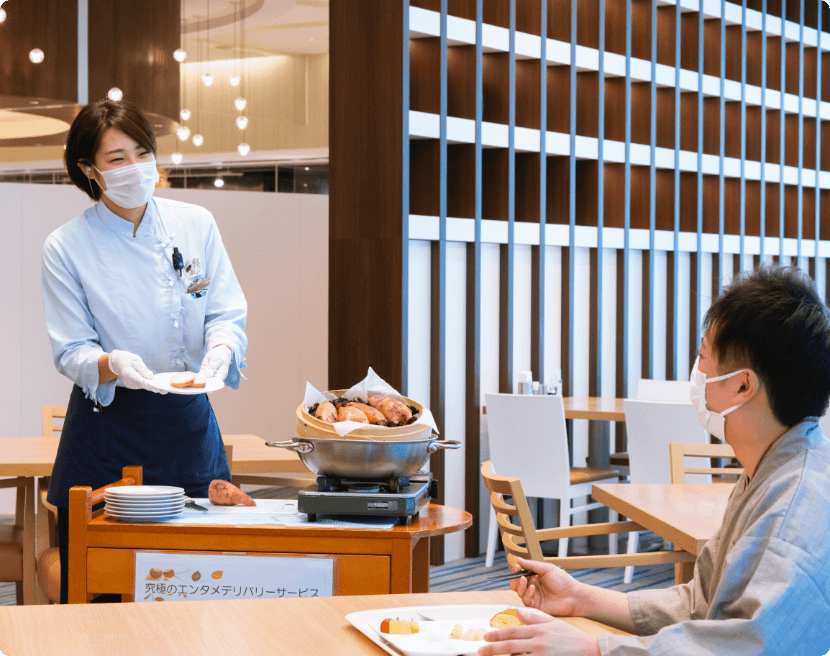 写真:サービスアテンダントの様子